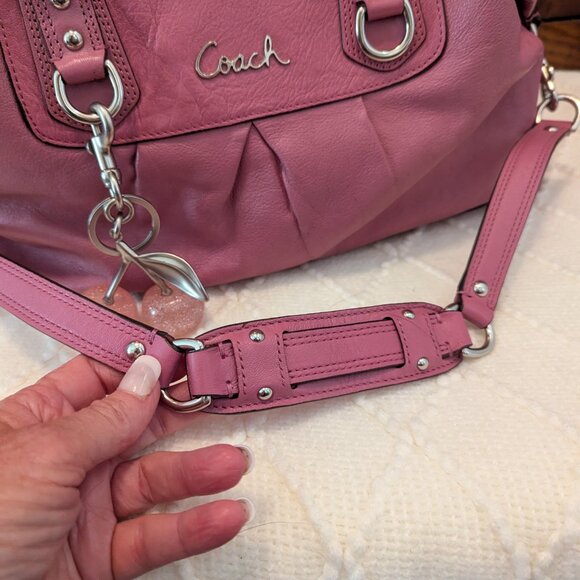 Coach Ashley Leather Satchel In Pink F15447 - Picture 9 of 12